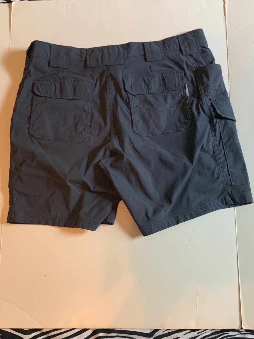 Duluth Trading Co Men's Flex Dry on the Fly Navy Cargo Shorts - Picture 3 of 5